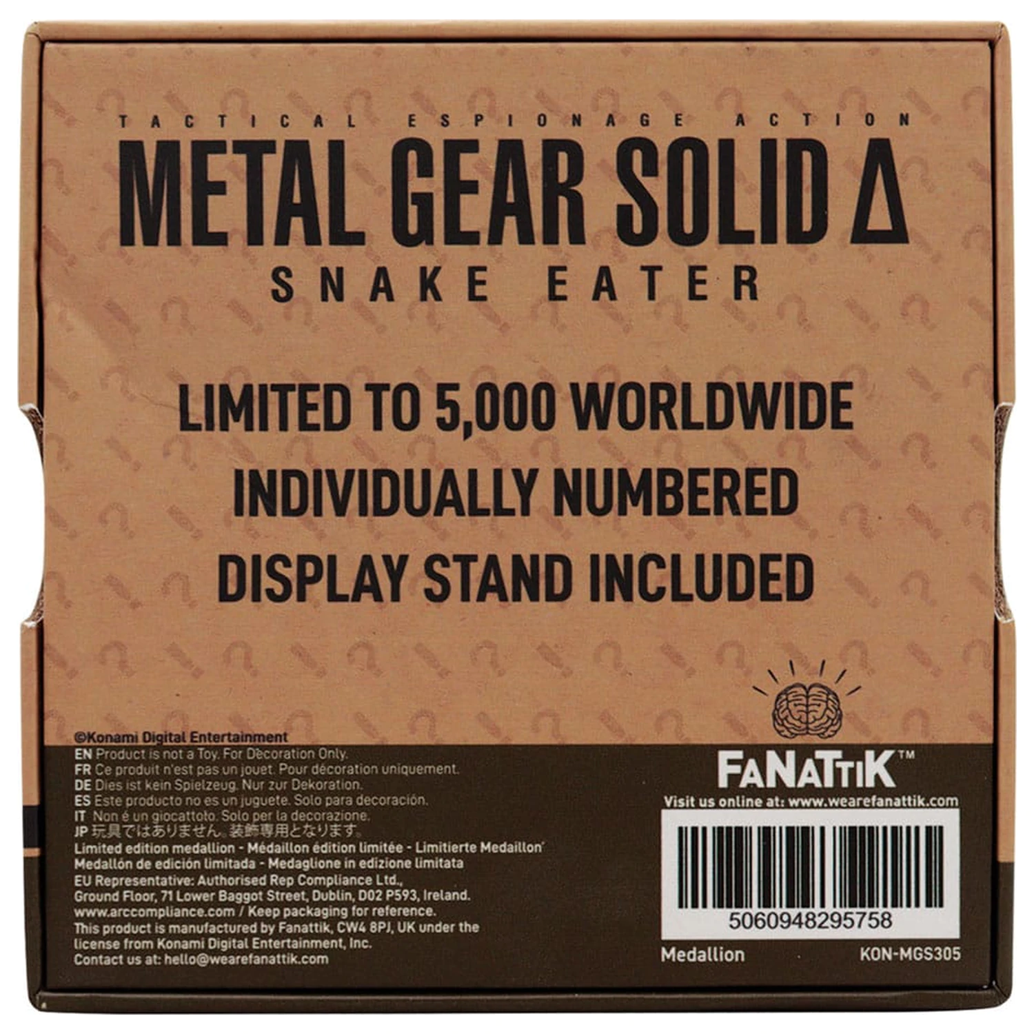 Metal Gear Solid Delta Medallion Cobra Unit Limitált kiadás termékfotó