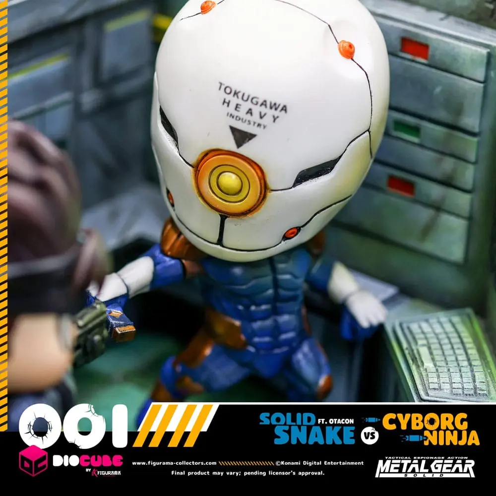 Metal Gear Solid DioCube Solid Snake Vs Cyborg Ninja Ft Otacon PVC Diorama szobor 15 cm termékfotó
