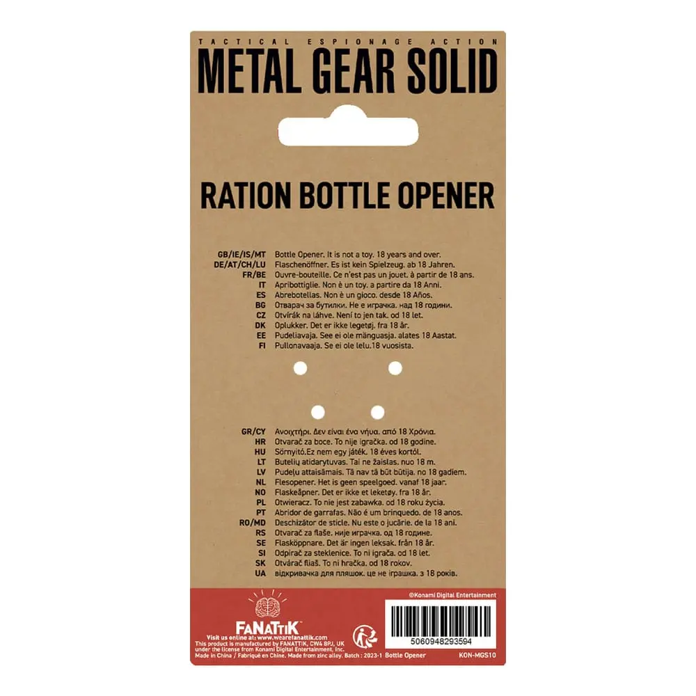 Metal Gear Solid Solid Ration sörnyitó 8 cm termékfotó