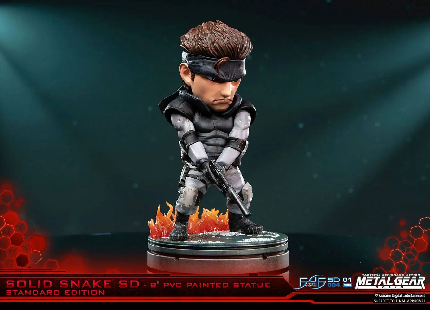 Metal Gear Solid Solid Snake SD PVC szobor figura 20 cm termékfotó