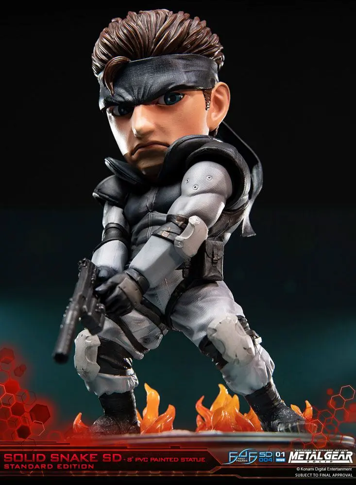 Metal Gear Solid Solid Snake SD PVC szobor figura 20 cm termékfotó