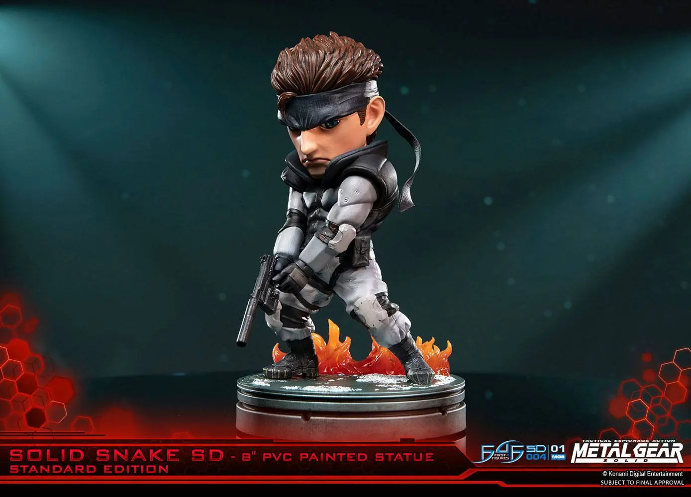 Metal Gear Solid Solid Snake SD PVC szobor figura 20 cm termékfotó