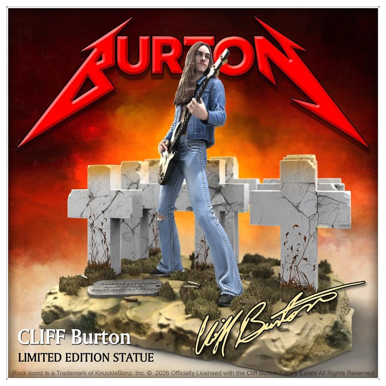 Metallica Rock Iconz figura Cliff Burton III 21 cm termékfotó
