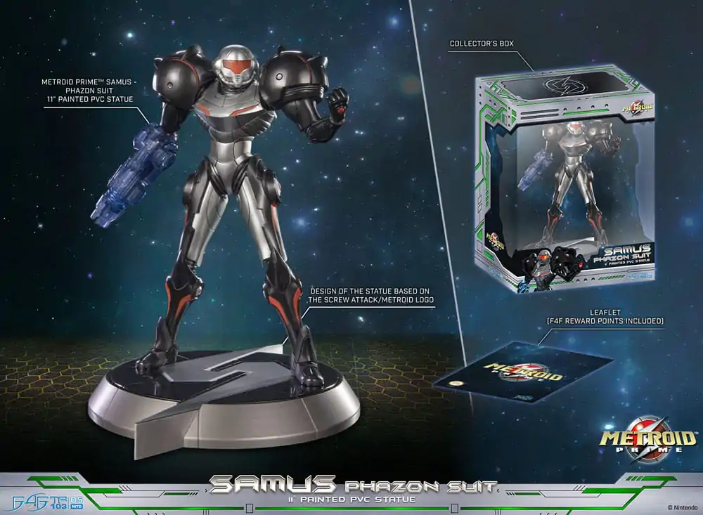 Metroid Prime Samus Phazon Suit Standard Edition PVC szobor figura 28 cm termékfotó