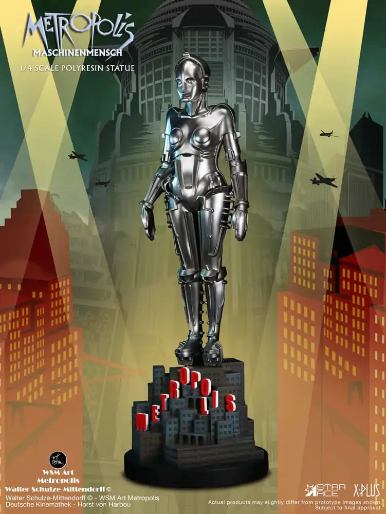 Metropolis 1/4 Maschinenmensch Silver szobor figura 40 cm termékfotó