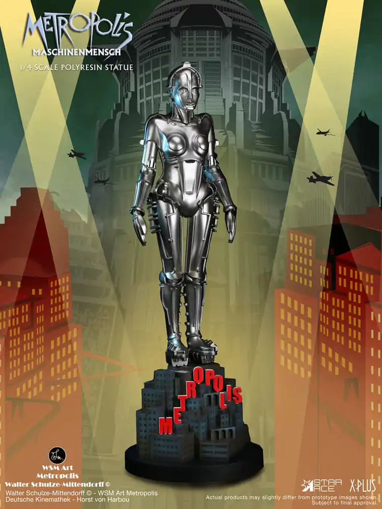 Metropolis 1/4 Maschinenmensch Silver szobor figura 40 cm termékfotó