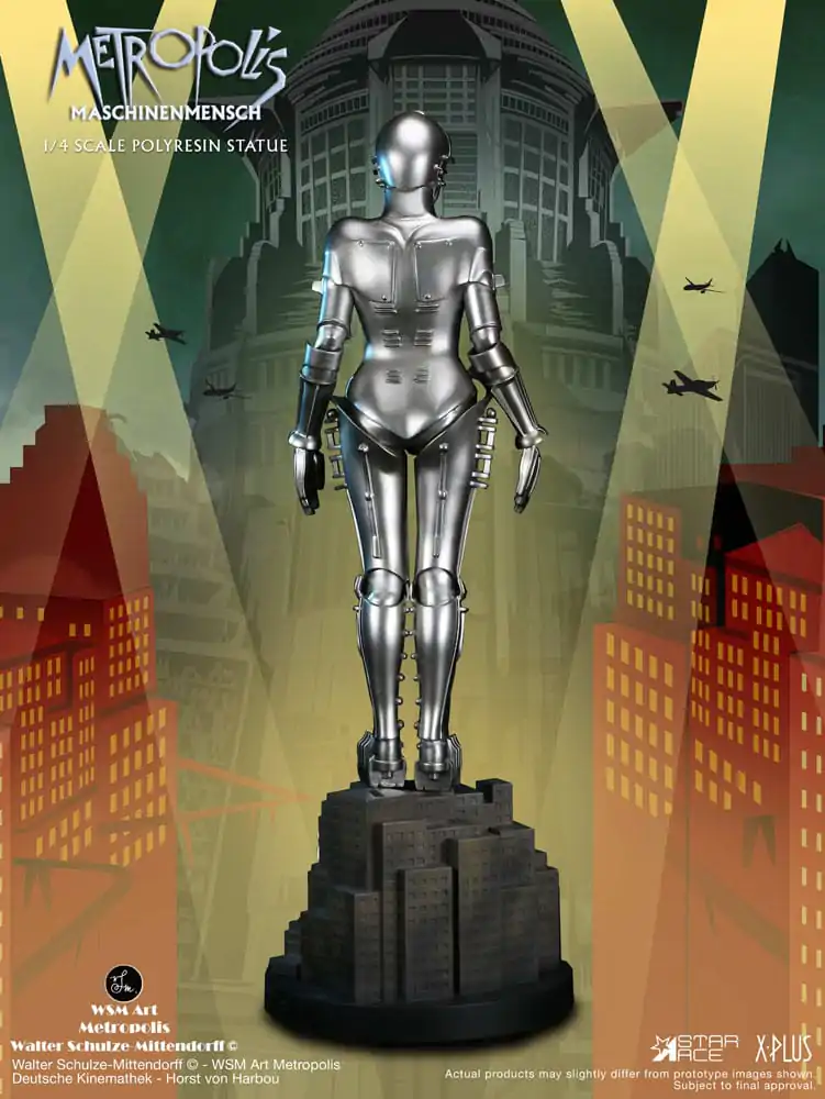 Metropolis 1/4 Maschinenmensch Silver szobor figura 40 cm termékfotó