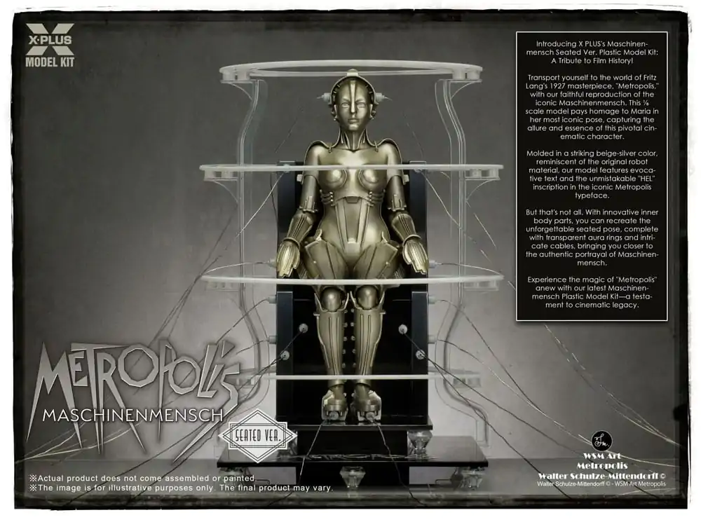 Metropolis 1/8 Maschinenmensch Seated Ver. Műanyag modell készlet 18 cm termékfotó