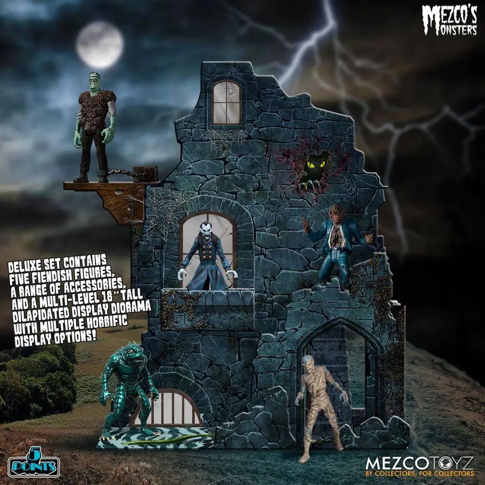 Mezco's Monsters 5 Points Action Figures Tower of Fear Deluxe Set 9 cm termékfotó