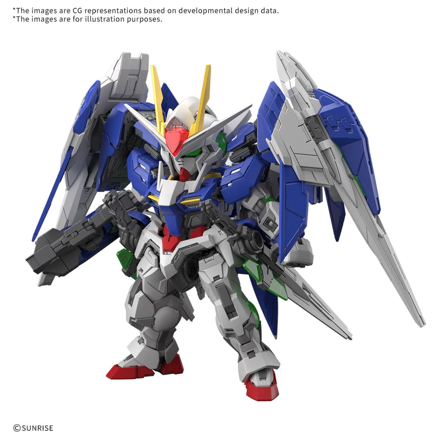 MGSD 00 Raiser Mobile Suit Gundam 00 Master Grade SD modell készlet termékfotó