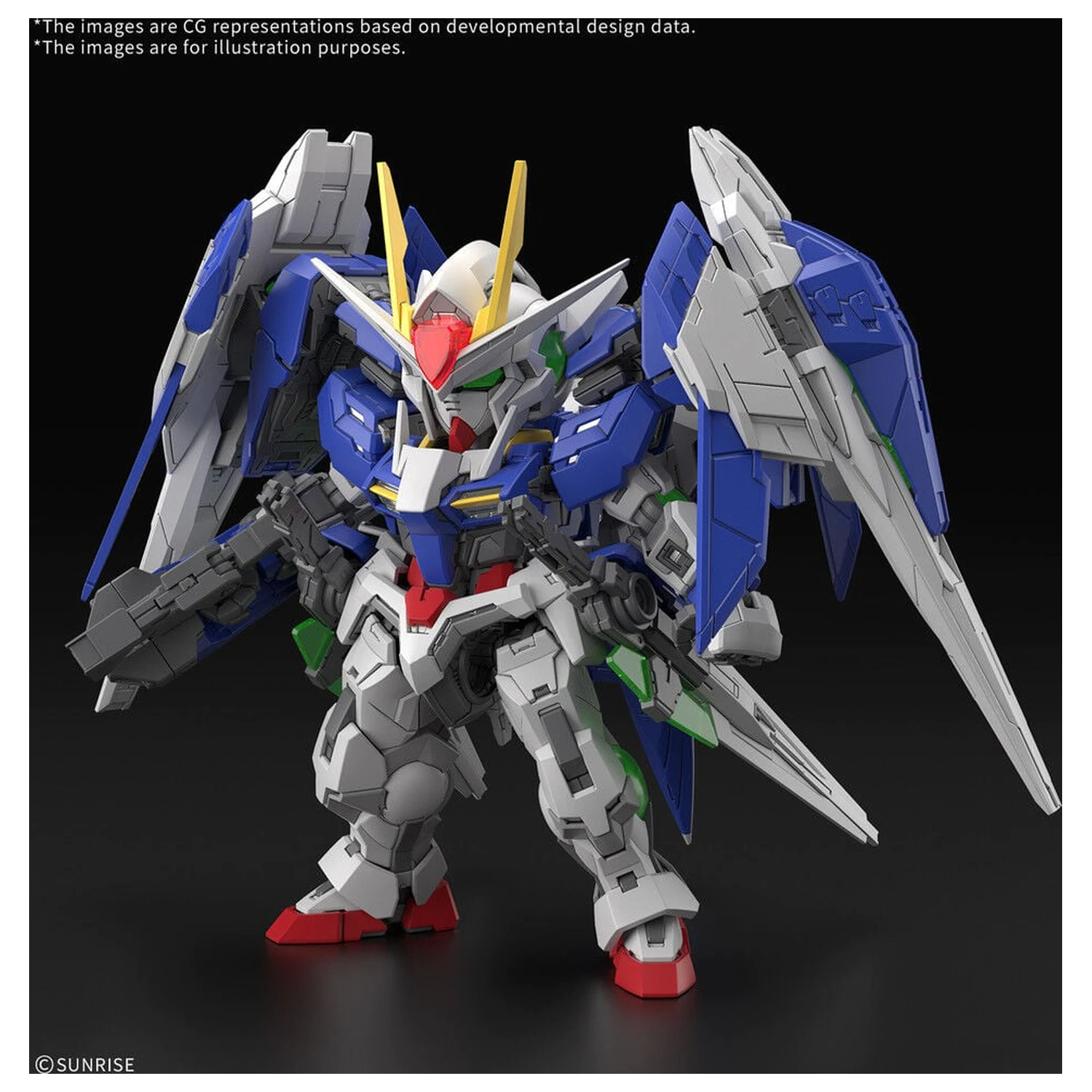 MGSD 00 Raiser Mobile Suit Gundam 00 Master Grade SD modell készlet termékfotó