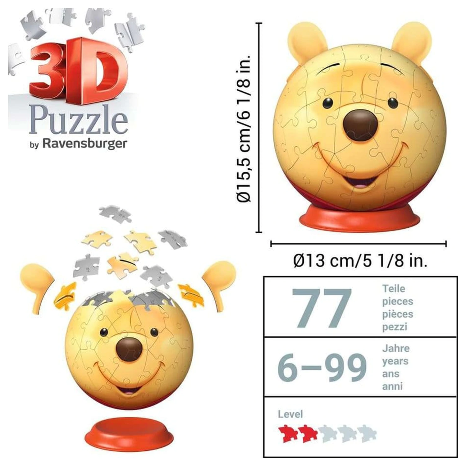 Micimackó 3D puzzle (77 darab) termékfotó