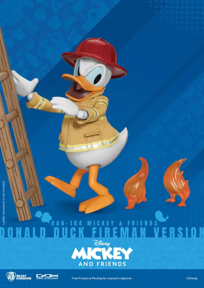 Mickey & Friends Dynamic 8ction Heroes akciófigura 1/9 Donald Duck Fireman Ver. 24 cm termékfotó