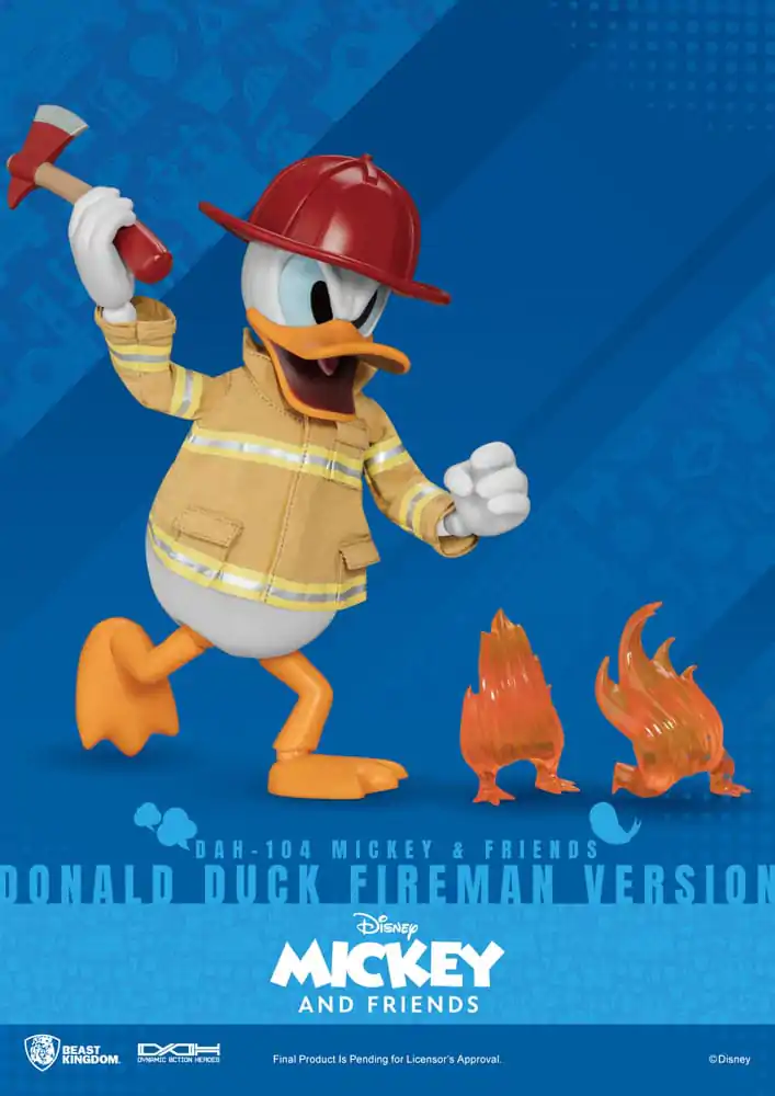 Mickey & Friends Dynamic 8ction Heroes akciófigura 1/9 Donald Duck Fireman Ver. 24 cm termékfotó