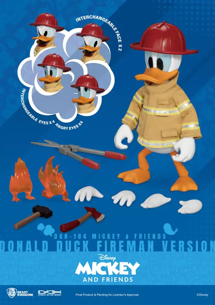 Mickey & Friends Dynamic 8ction Heroes akciófigura 1/9 Donald Duck Fireman Ver. 24 cm termékfotó