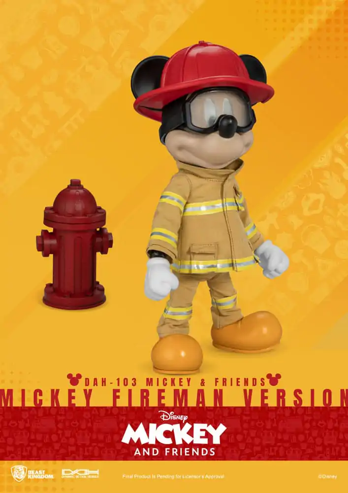 Mickey & Friends Dynamic 8ction Heroes akciófigura 1/9 Mickey Fireman Ver. 24 cm termékfotó