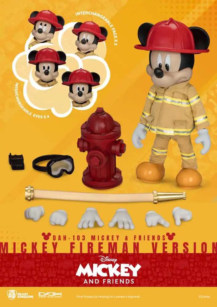 Mickey & Friends Dynamic 8ction Heroes akciófigura 1/9 Mickey Fireman Ver. 24 cm termékfotó