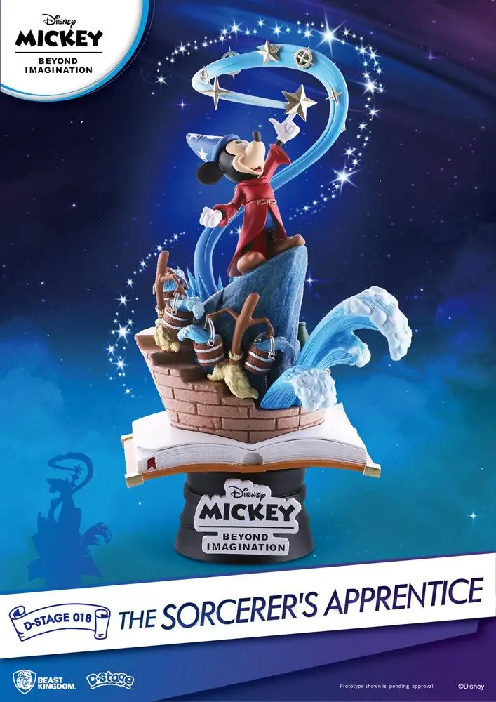 Mickey Beyond Imagination D-Stage The Sorcerer's Apprentice PVC Diorama szobor figura 15 cm termékfotó