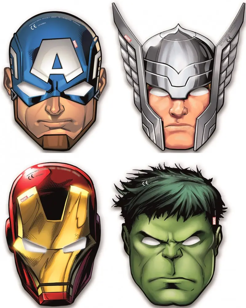 Mighty Avengers, Bosszúállók Maszk, álarc 6 db-os termékfotó