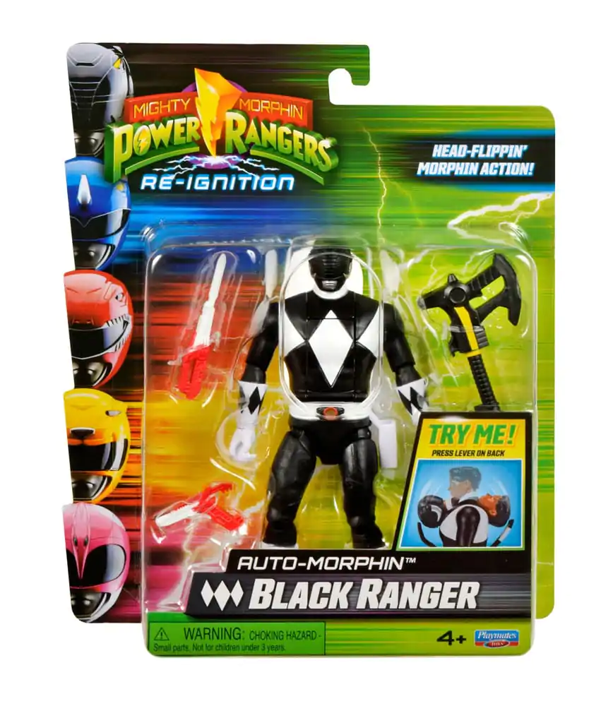 Mighty Morphin Power Rangers Auto-Morphin Black Ranger akciófigura 12 cm termékfotó