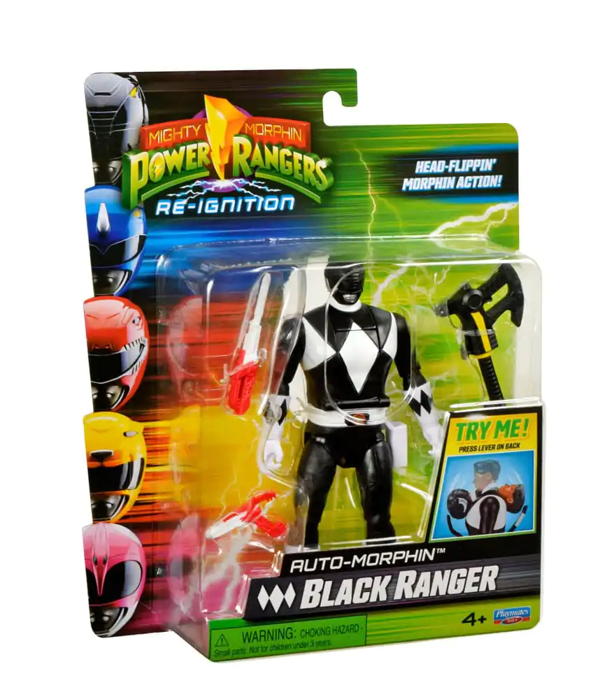 Mighty Morphin Power Rangers Auto-Morphin Black Ranger akciófigura 12 cm termékfotó
