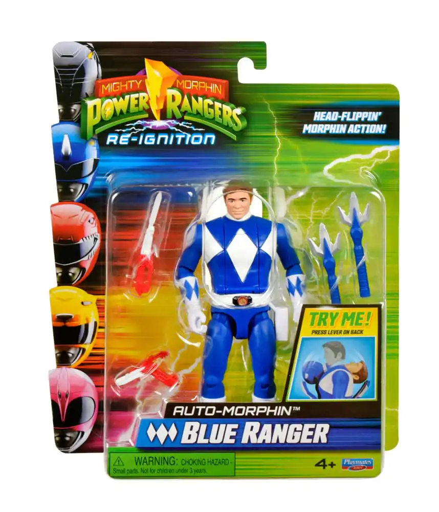 Mighty Morphin Power Rangers Auto-Morphin Blue Ranger akciófigura 12 cm termékfotó