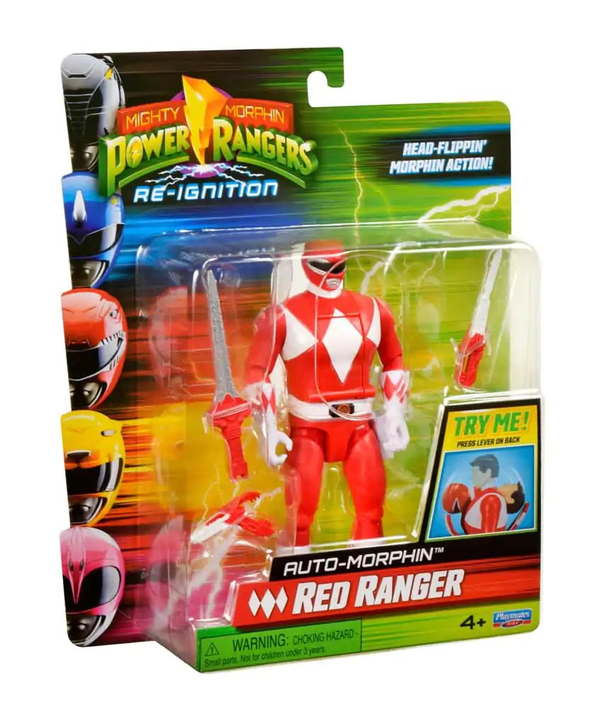 Mighty Morphin Power Rangers Auto-Morphin Red Ranger akciófigura 12 cm termékfotó
