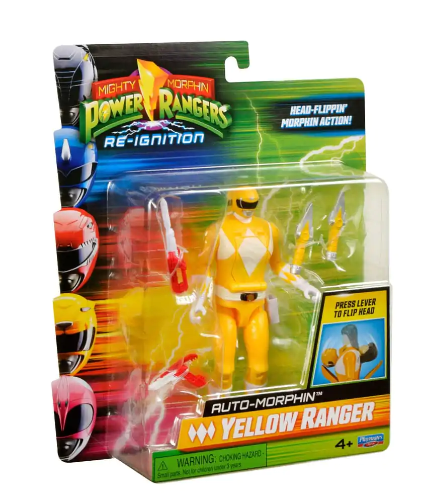 Mighty Morphin Power Rangers Auto-Morphin Yellow Ranger akciófigura 12 cm termékfotó
