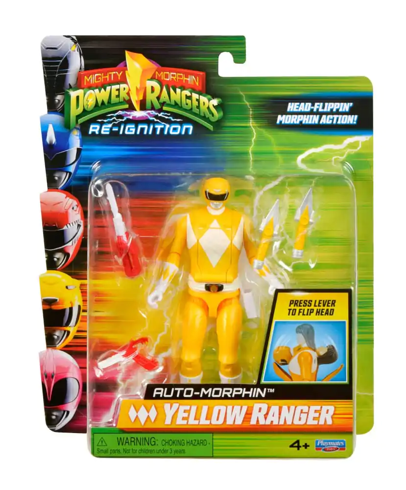 Mighty Morphin Power Rangers Auto-Morphin Yellow Ranger akciófigura 12 cm termékfotó