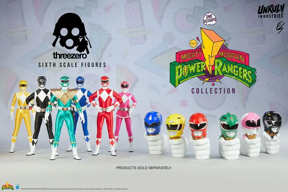 Mighty Morphin Power Rangers Designer Series Green, Black and Pink Power Rangers Scoops Set mellszobor figurák 17 cm termékfotó
