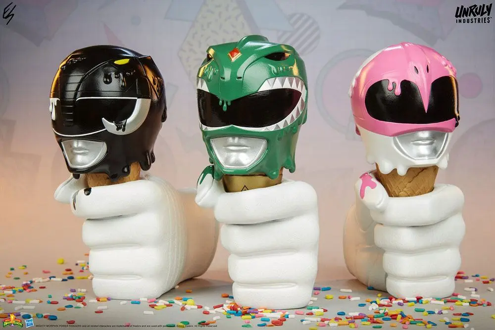 Mighty Morphin Power Rangers Designer Series Green, Black and Pink Power Rangers Scoops Set mellszobor figurák 17 cm termékfotó