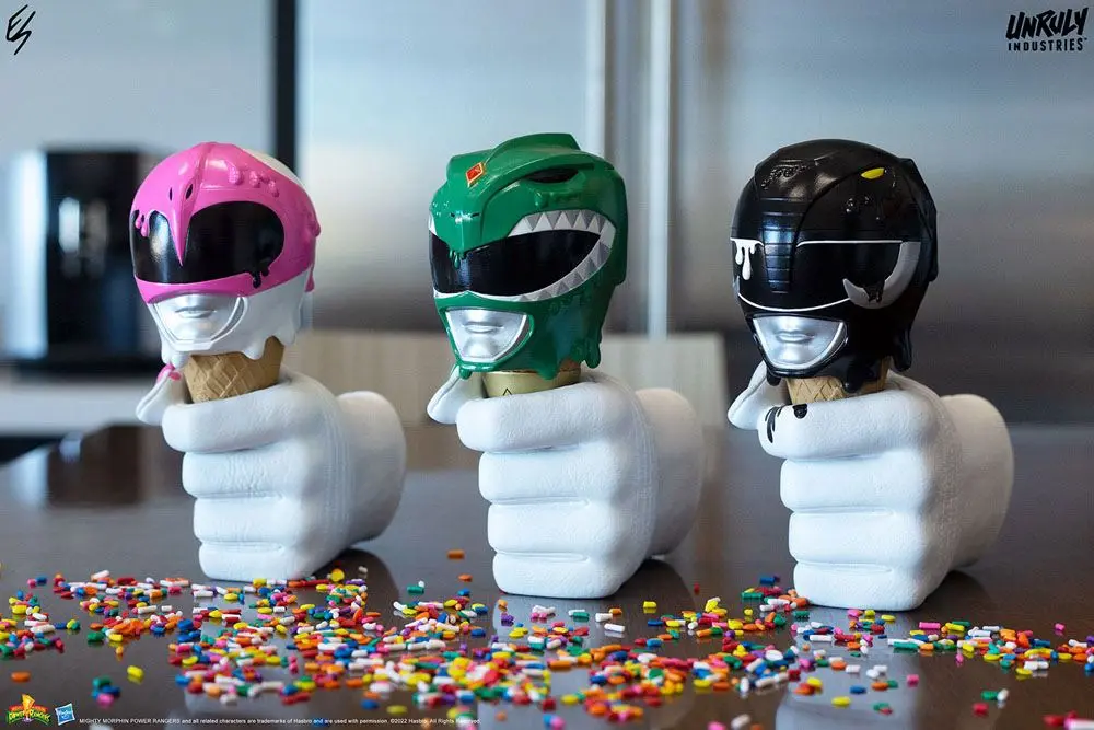 Mighty Morphin Power Rangers Designer Series Green, Black and Pink Power Rangers Scoops Set mellszobor figurák 17 cm termékfotó