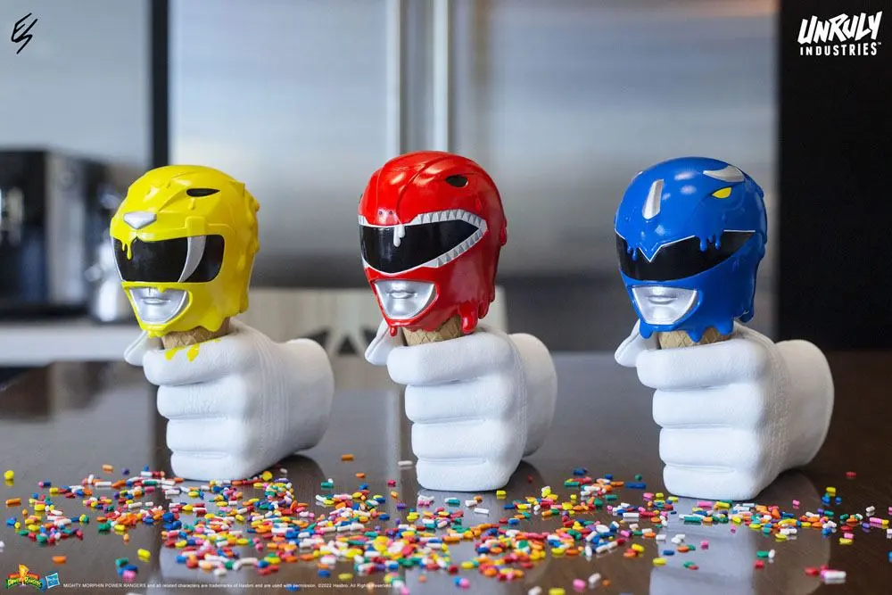 Mighty Morphin Power Rangers Designer Series Red, Yellow and Blue Power Rangers Scoops Set mellszobor figurák 17 cm termékfotó