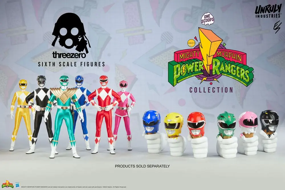 Mighty Morphin Power Rangers Designer Series Red, Yellow and Blue Power Rangers Scoops Set mellszobor figurák 17 cm termékfotó