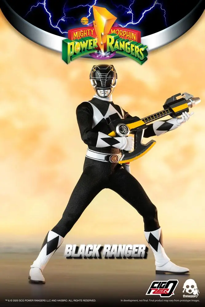 Mighty Morphin Power Rangers FigZero 1/6 Black Ranger akciófigura 30 cm termékfotó