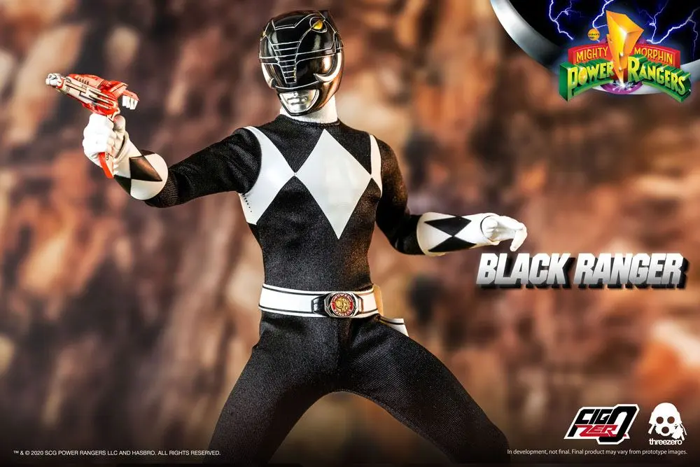 Mighty Morphin Power Rangers FigZero 1/6 Black Ranger akciófigura 30 cm termékfotó
