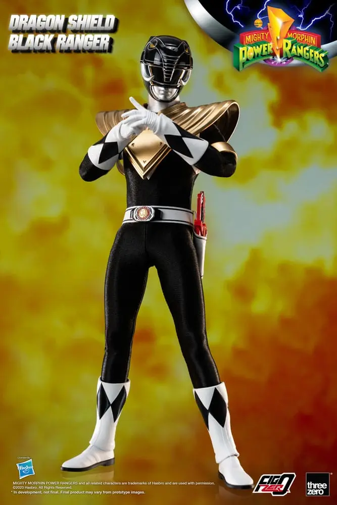 Mighty Morphin Power Rangers FigZero 1/6 Dragon Shield Black Ranger akciófigura 35 cm termékfotó