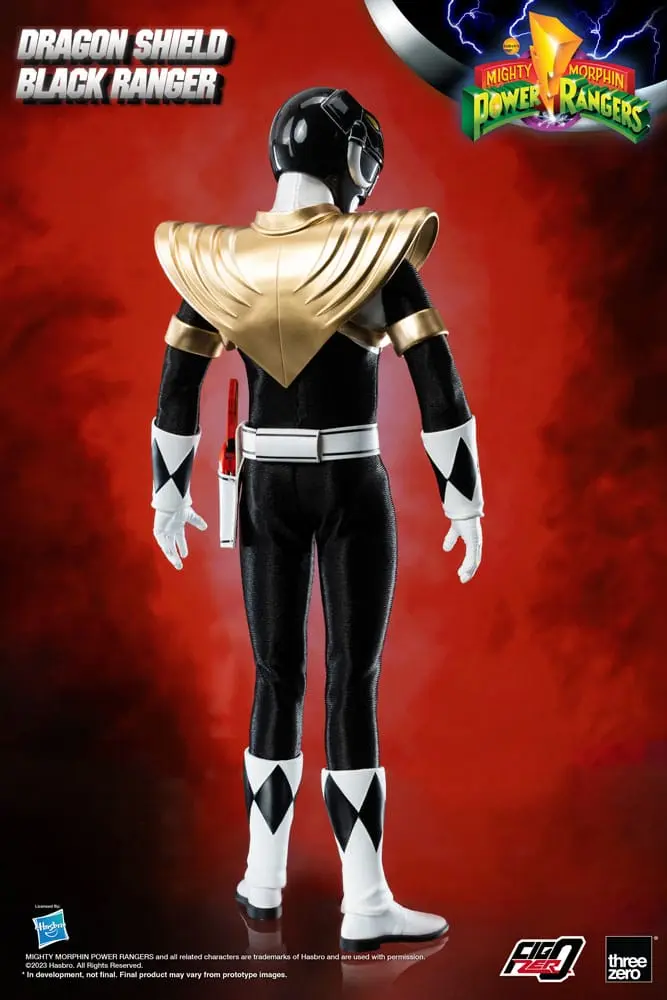 Mighty Morphin Power Rangers FigZero 1/6 Dragon Shield Black Ranger akciófigura 35 cm termékfotó