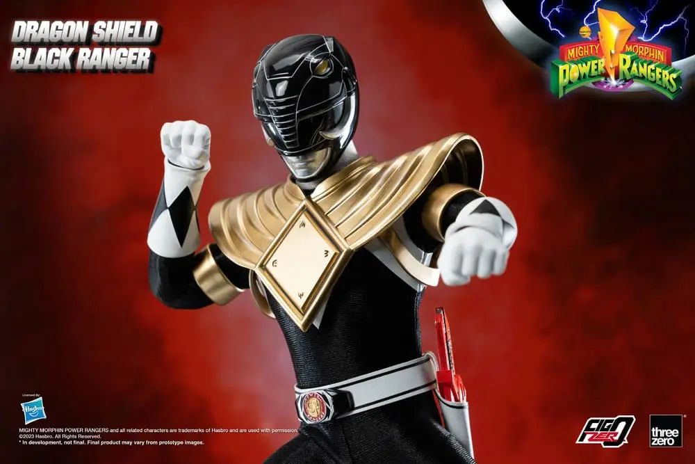 Mighty Morphin Power Rangers FigZero 1/6 Dragon Shield Black Ranger akciófigura 35 cm termékfotó