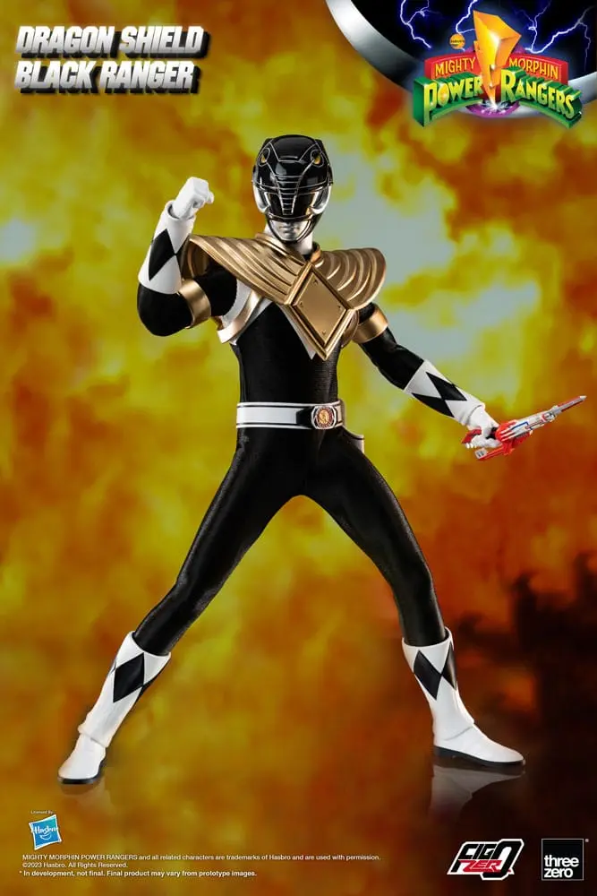 Mighty Morphin Power Rangers FigZero 1/6 Dragon Shield Black Ranger akciófigura 35 cm termékfotó