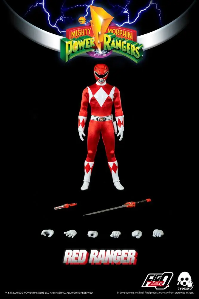 Mighty Morphin Power Rangers FigZero akciófigura 1/6 Red Ranger 30 cm termékfotó
