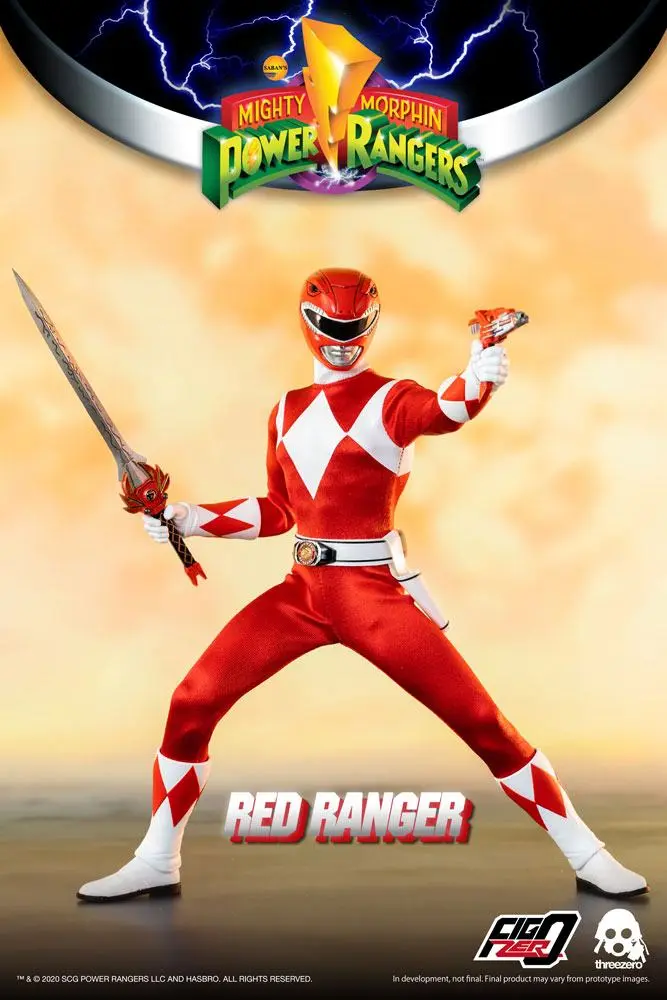 Mighty Morphin Power Rangers FigZero akciófigura 1/6 Red Ranger 30 cm termékfotó