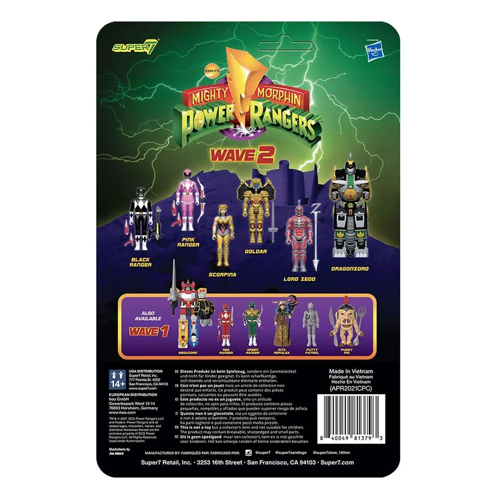 Mighty Morphin Power Rangers ReAction Dragonzord akciófigura 15 cm termékfotó