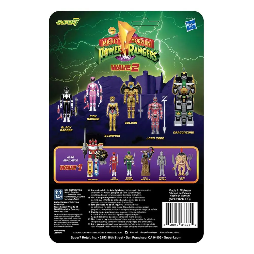Mighty Morphin Power Rangers ReAction Goldar akciófigura 10 cm termékfotó