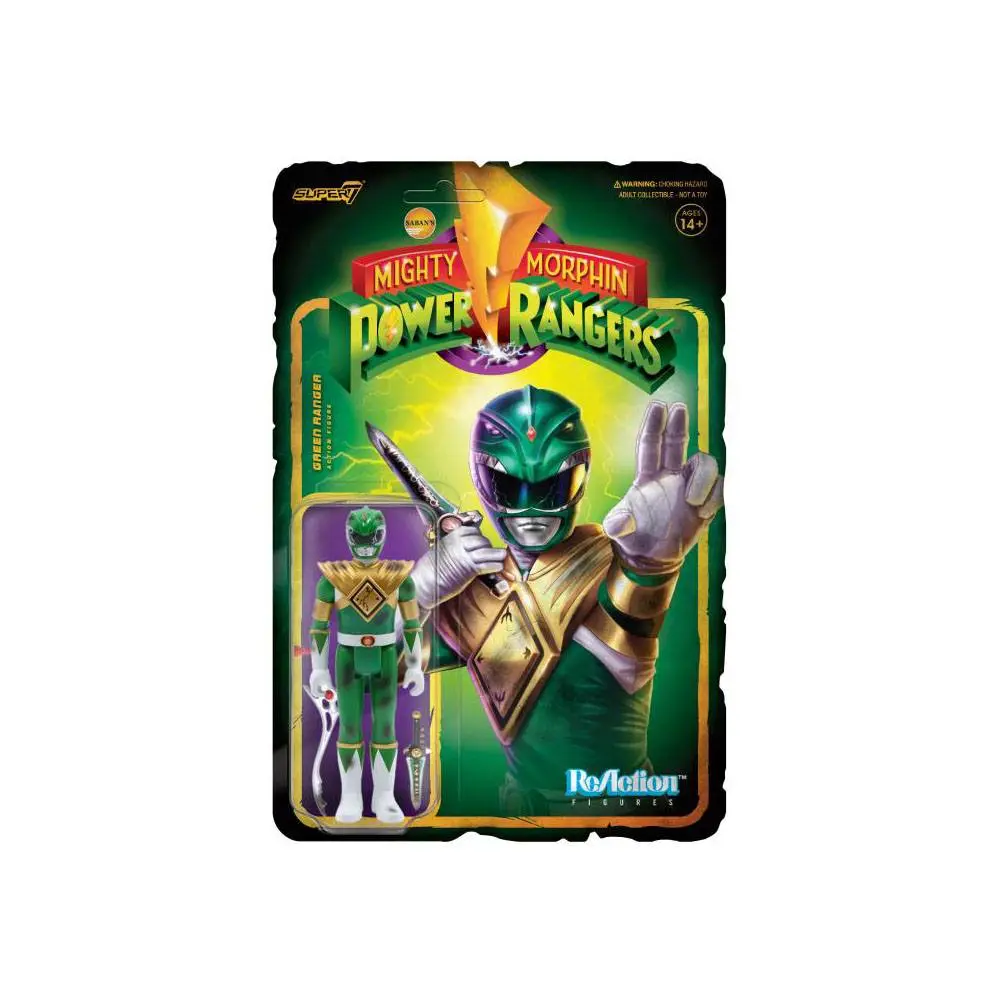 Mighty Morphin Power Rangers ReAction Green Ranger (Battle Damaged) akciófigura 10 cm termékfotó