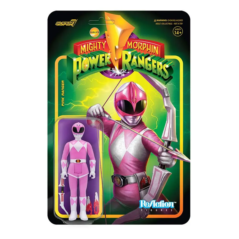 Mighty Morphin Power Rangers ReAction Pink Ranger akciófigura 10 cm termékfotó