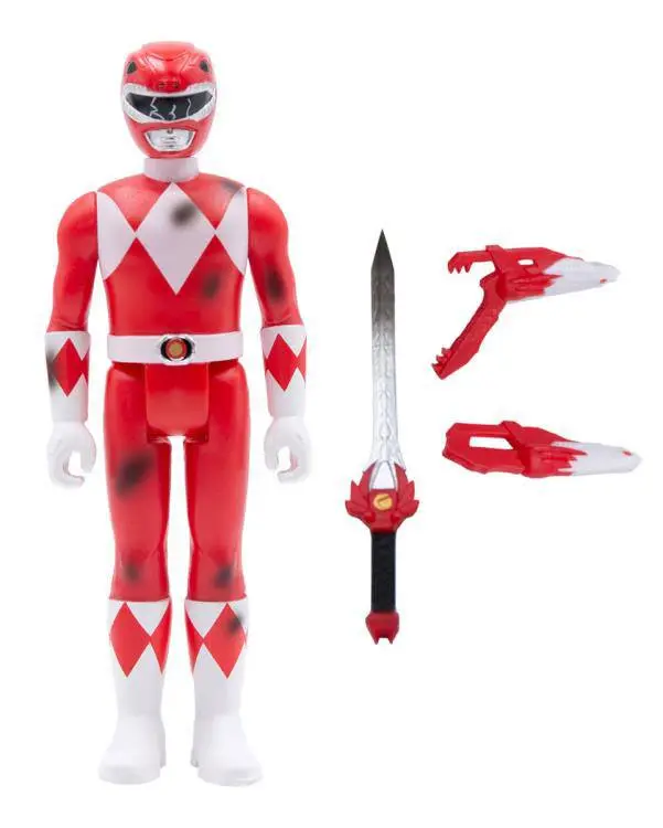 Mighty Morphin Power Rangers ReAction Red Ranger (Battle Damaged) akciófigura 10 cm termékfotó
