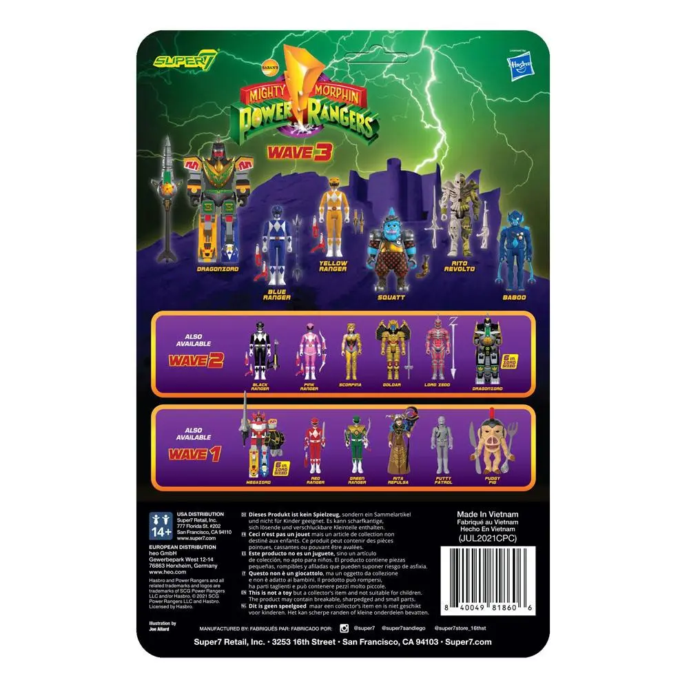 Mighty Morphin Power Rangers ReAction Action Figure Wave 3 DragonZord (Battle Mode) 15 cm termékfotó