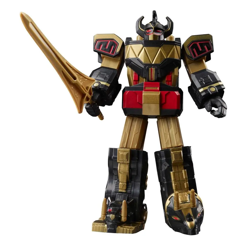 Mighty Morphin Power Rangers Retro Style 2022 Black &amp; Gold Dino Megazord akciófigura 18 cm termékfotó