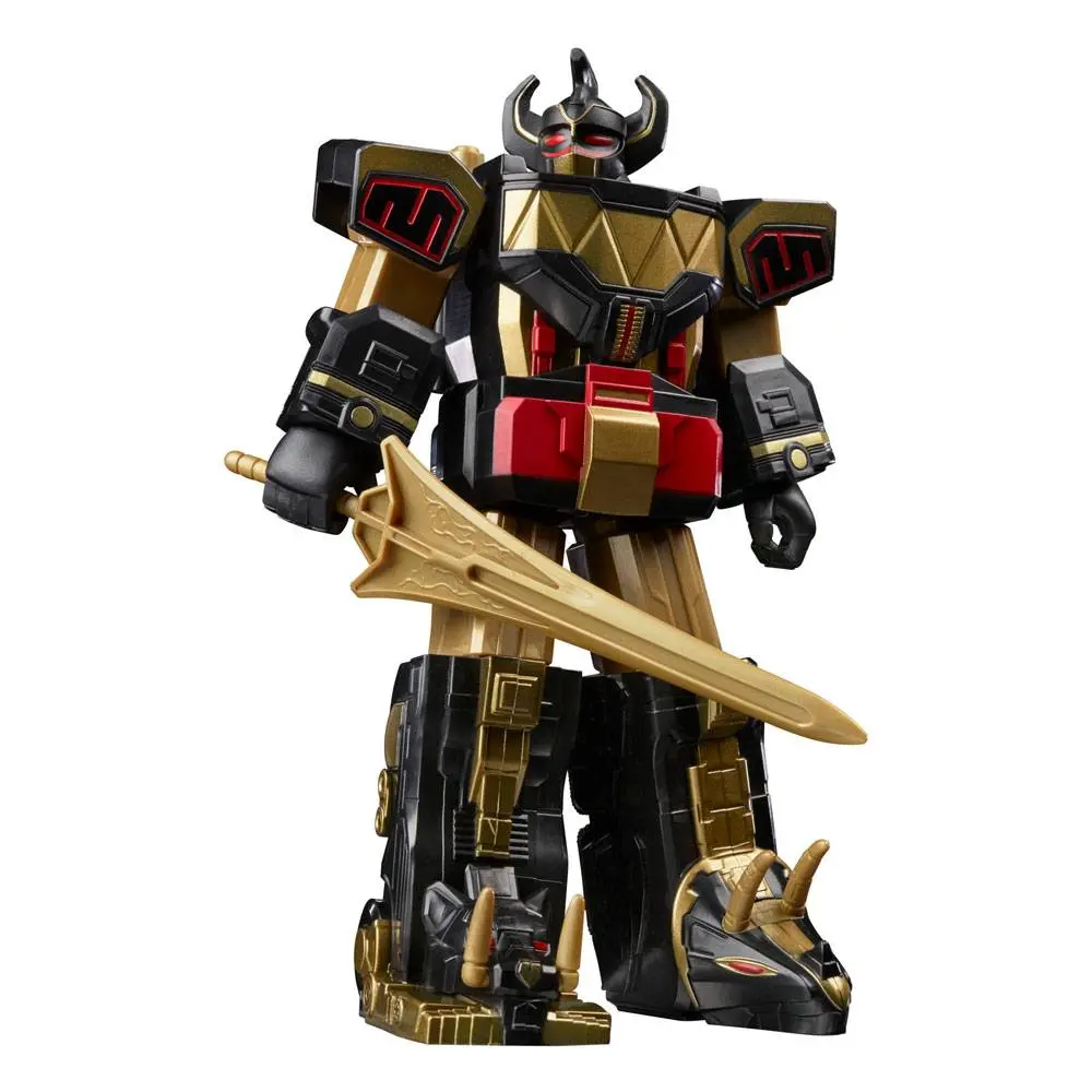 Mighty Morphin Power Rangers Retro Style 2022 Black &amp; Gold Dino Megazord akciófigura 18 cm termékfotó